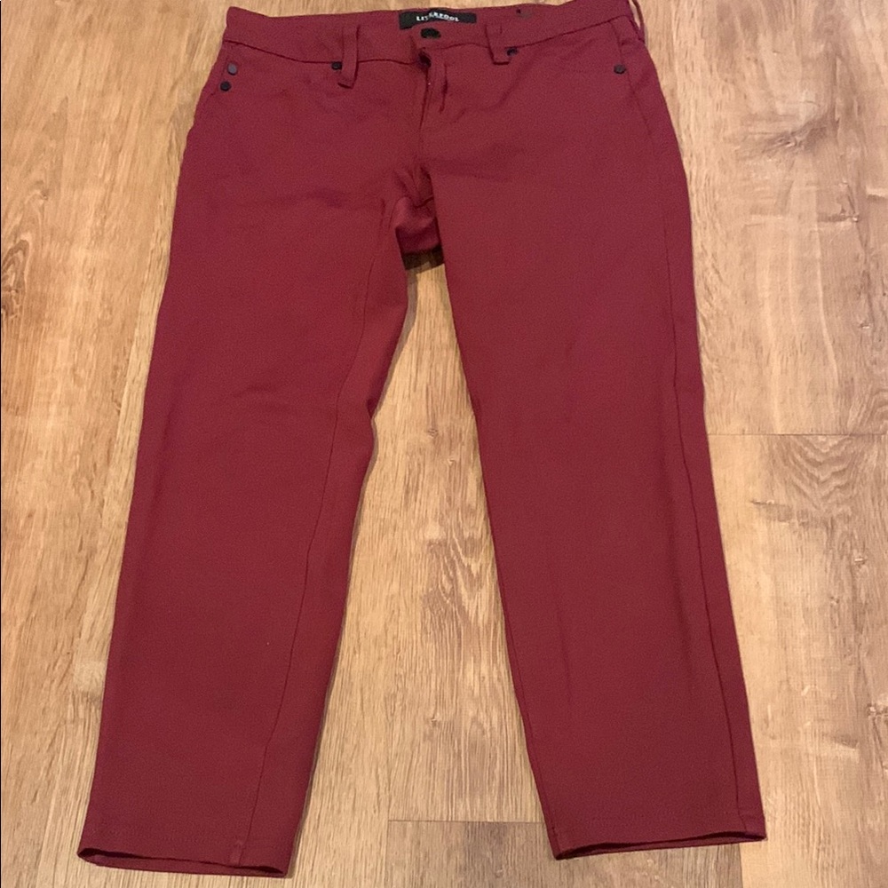 Liverpool Jean Company Ankle Length Maroon Pants